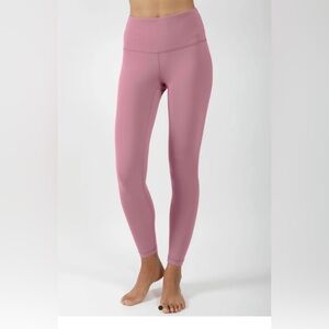 Yogalicious 7/8 High-Waist Sculpting Leggings in Dusty Rose